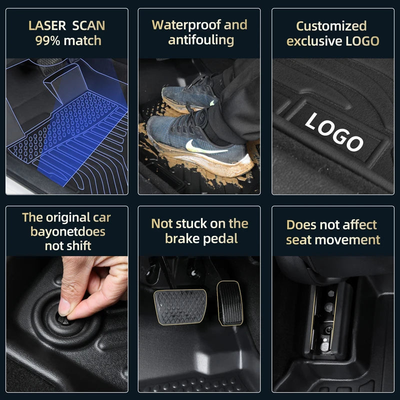 Waterproof Custom Fit TPE Floor Mats for Subaru XV Crosstrek 2018-2023