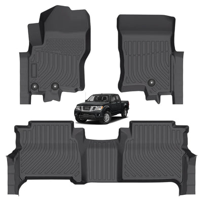 Nissan Frontier Crew Cab 2008-2021 Custom Fit All-Weather TPE Floor Mats