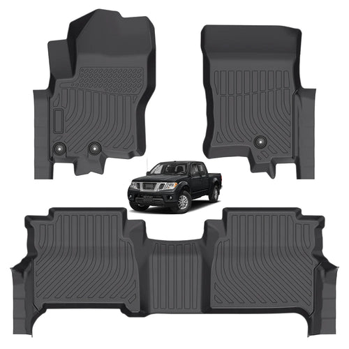 Nissan Frontier Crew Cab 2008-2021 Custom Fit All-Weather TPE Floor Mats