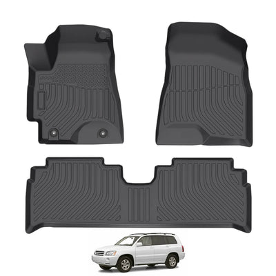 Toyota Highlander 3D All-Weather TPE Floor Mats Full Set (2001-2007)