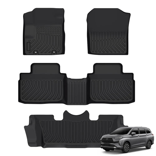 Toyota Avanza & Veloz 2022-2024 Custom Fit TPE Floor Mats Full Set