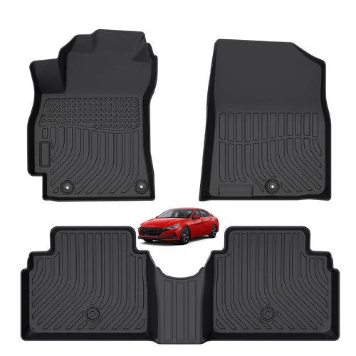 Custom 5D Leather Car Floor Mats for Automatic Hyundai Elantra AD